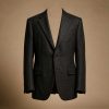 Charcoal wool blazer with notch lapel