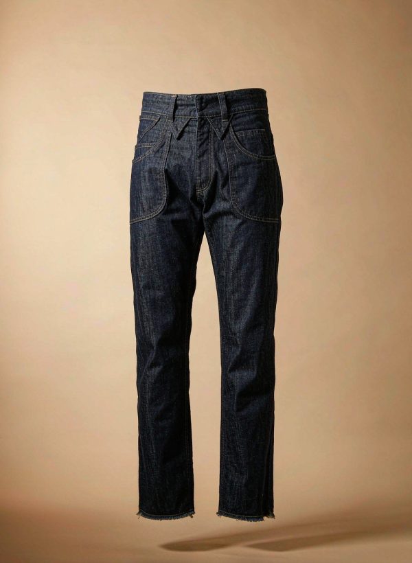 Indigo raw selvedge denim jeans